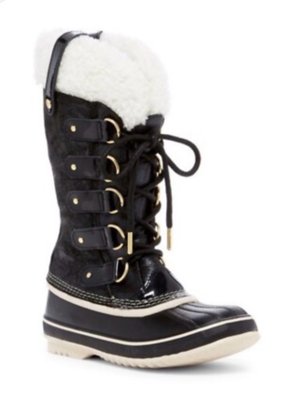 Sorel Joan of Arctic Waterproof Leather Sherpa Tall Duck Snow Winter Boot Black